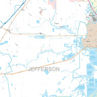 Jefferson County, TX Premium Style Wall Map