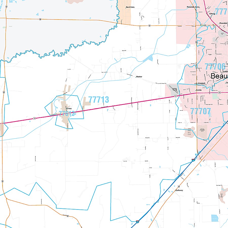 Jefferson County, TX Premium Style Wall Map