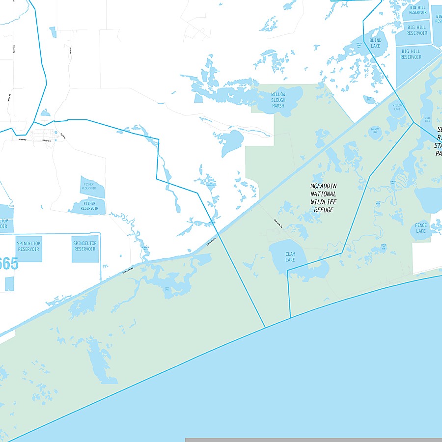 Jefferson County, TX Premium Style Wall Map