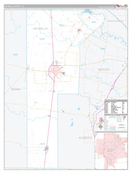 Jim Wells County, TX Premium Style Wall Map
