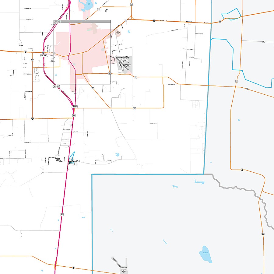 Jim Wells County, TX Premium Style Wall Map