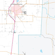Jim Wells County, TX Premium Style Wall Map