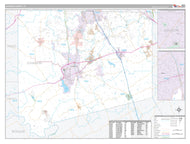 Johnson County, TX Premium Style Wall Map