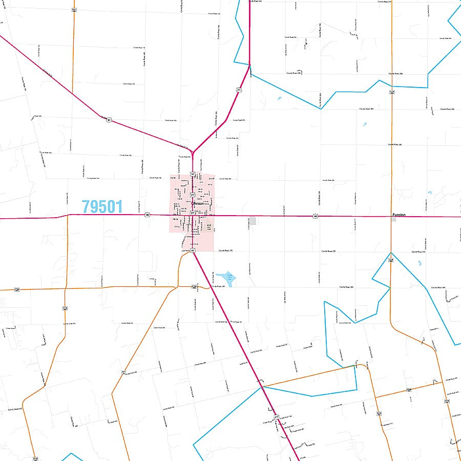 Jones County, TX Premium Style Wall Map