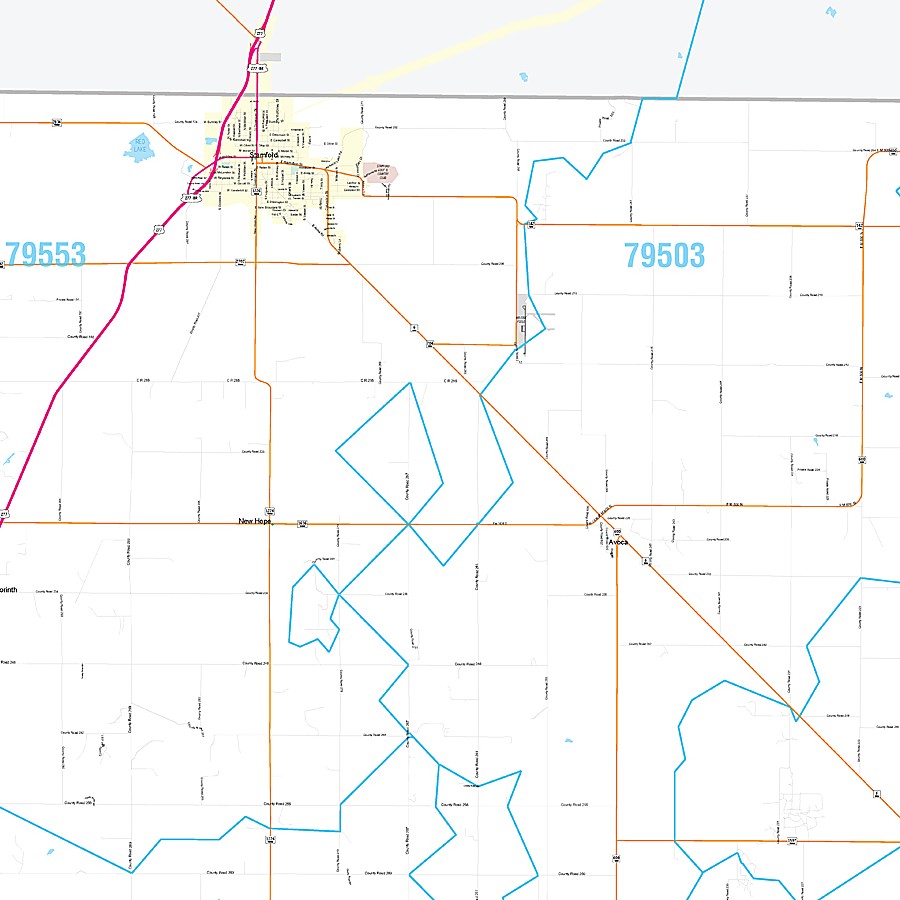 Jones County, TX Premium Style Wall Map