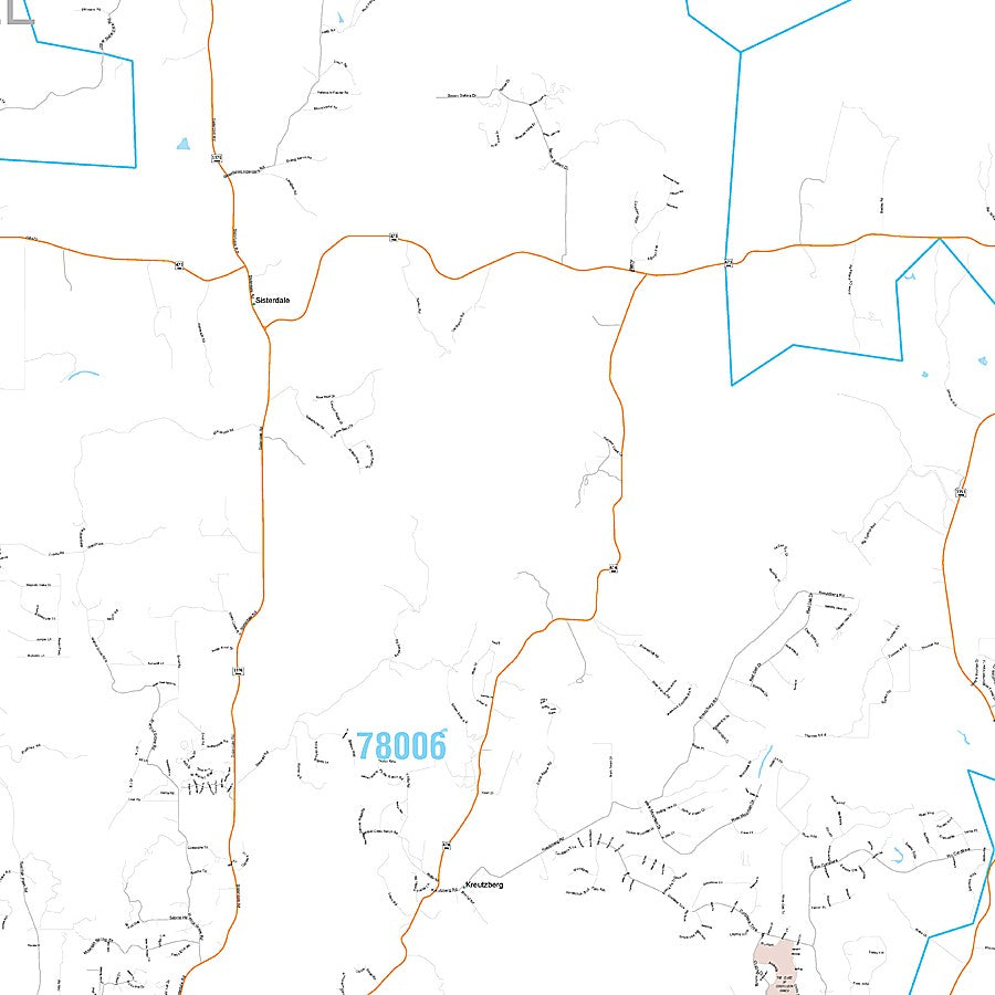 Kendall County, TX Premium Style Wall Map