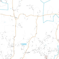 Kendall County, TX Premium Style Wall Map