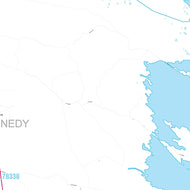 Kenedy County, TX Premium Style Wall Map