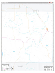 Kent County, TX Premium Style Wall Map