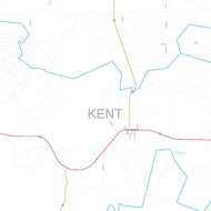 Kent County, TX Premium Style Wall Map