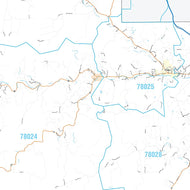 Kerr County, TX Premium Style Wall Map