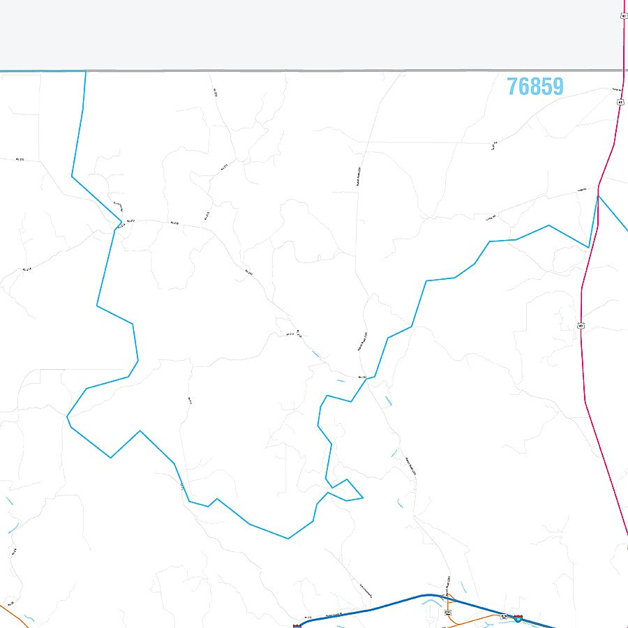 Kimble County, TX Premium Style Wall Map