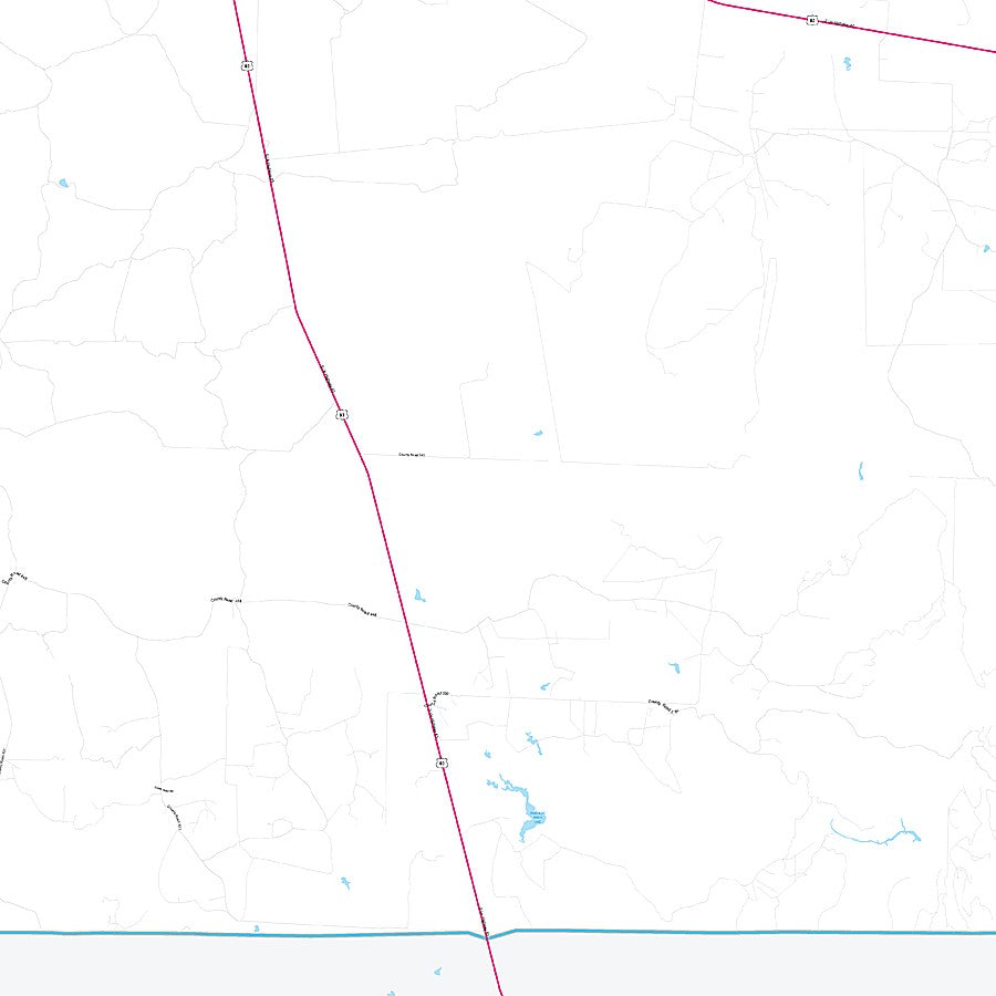 King County, TX Premium Style Wall Map