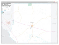 Kinney County, TX Premium Style Wall Map