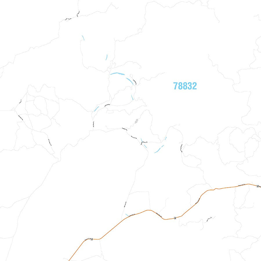 Kinney County, TX Premium Style Wall Map