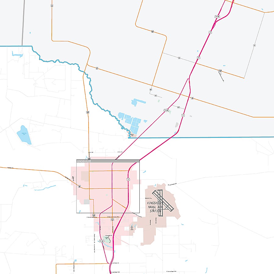 Kleberg County, TX Premium Style Wall Map