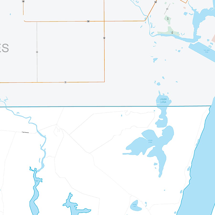 Kleberg County, TX Premium Style Wall Map