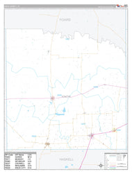 Knox County, TX Premium Style Wall Map