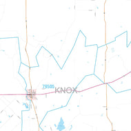 Knox County, TX Premium Style Wall Map