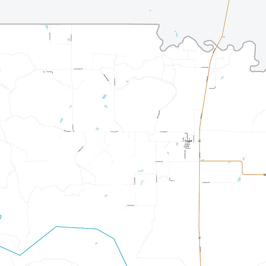 Knox County, TX Premium Style Wall Map