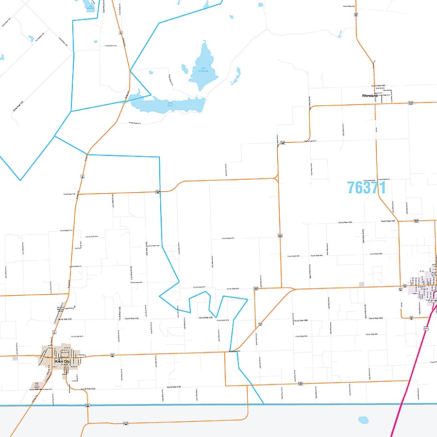 Knox County, TX Premium Style Wall Map