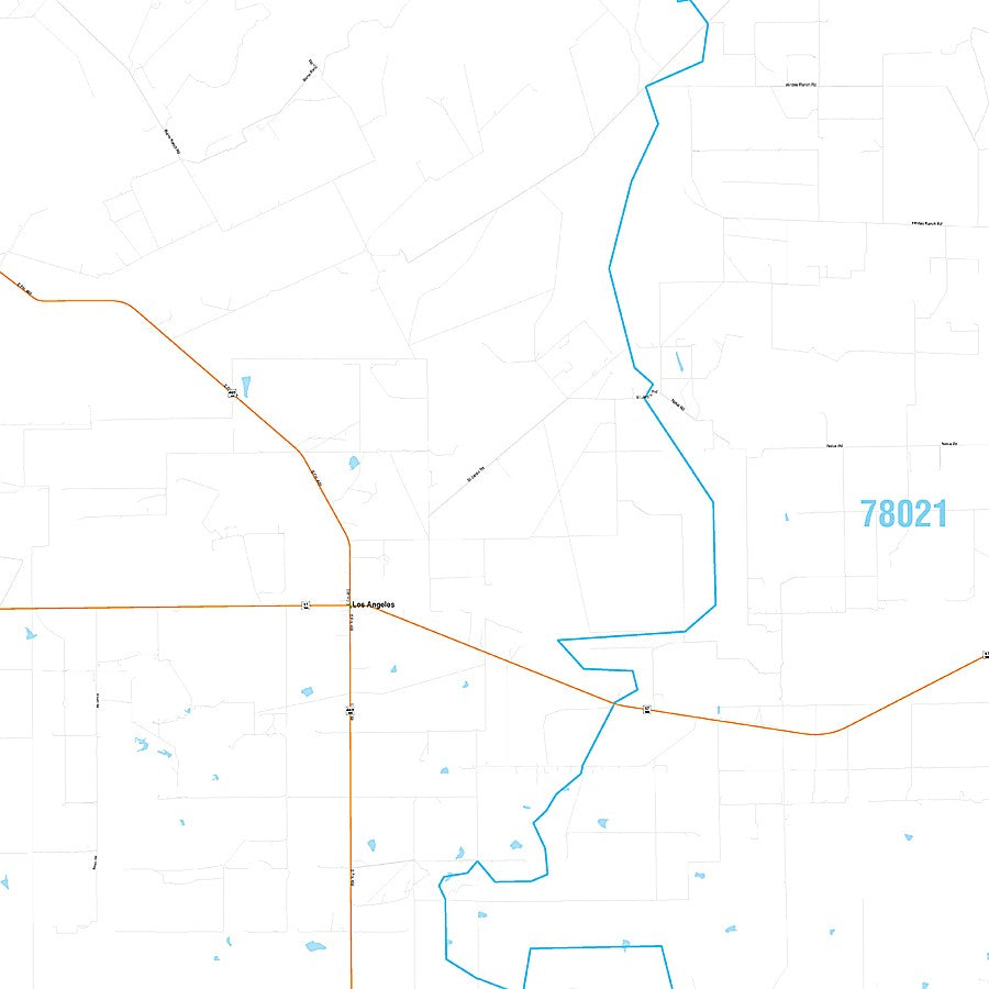 La Salle County, TX Premium Style Wall Map