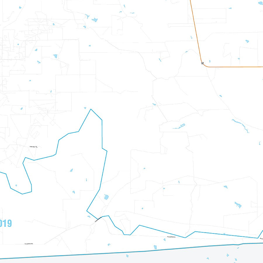 La Salle County, TX Premium Style Wall Map