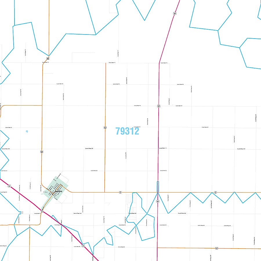 Lamb County, TX Premium Style Wall Map
