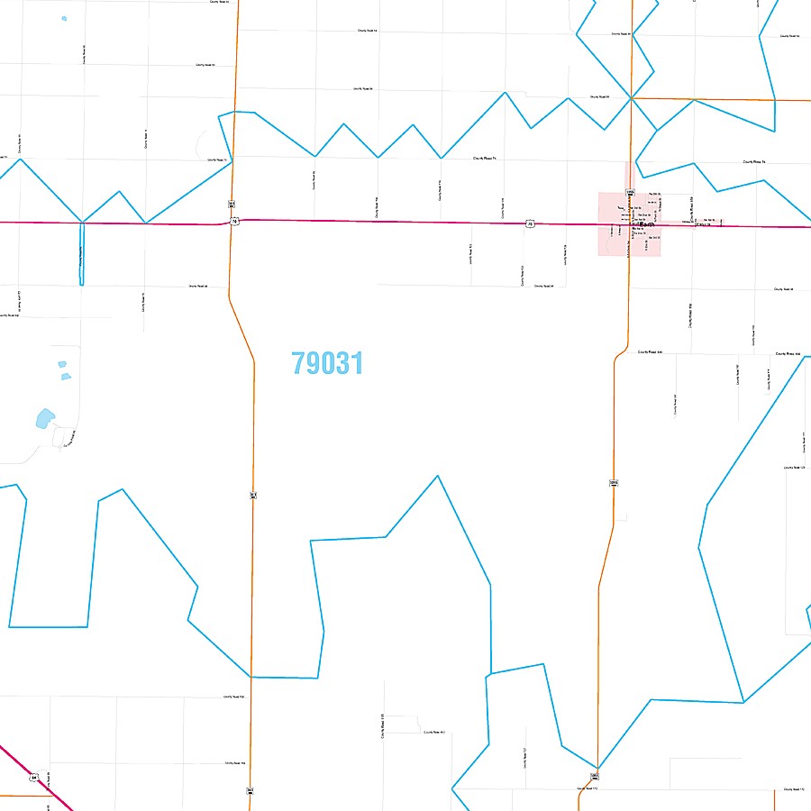 Lamb County, TX Premium Style Wall Map