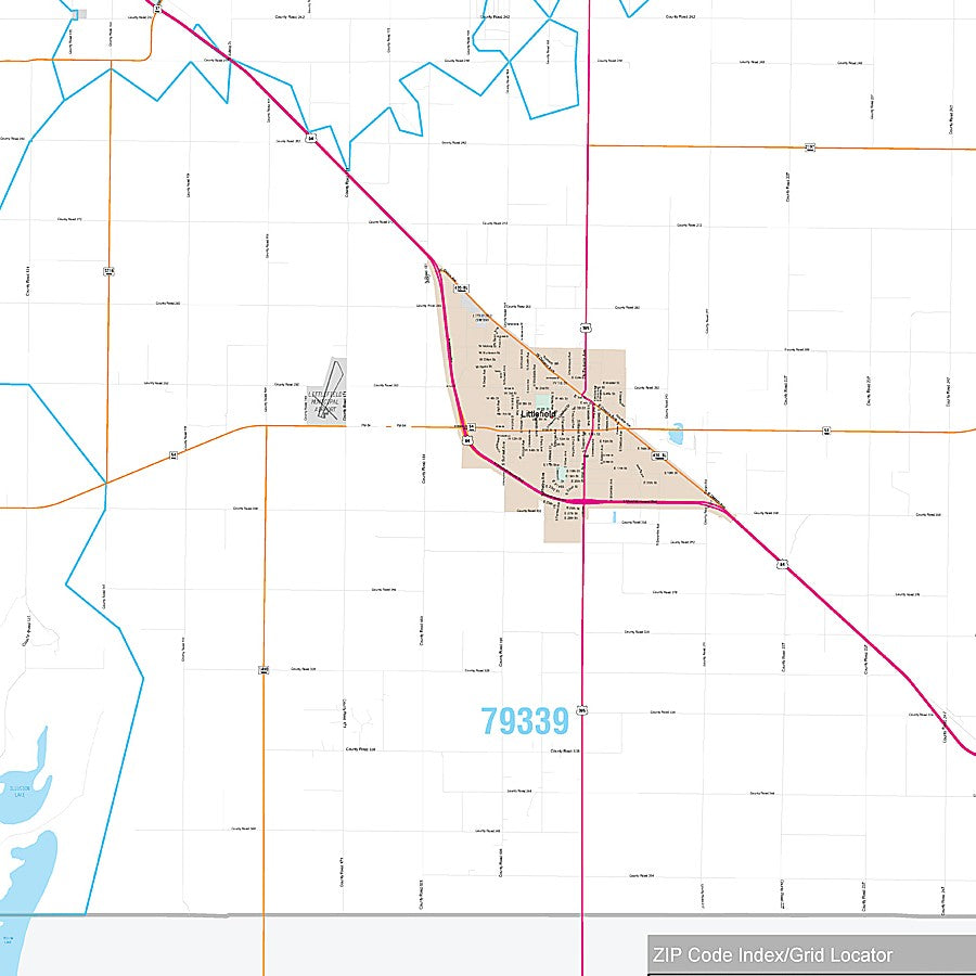 Lamb County, TX Premium Style Wall Map