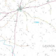 Lavaca County, TX Premium Style Wall Map