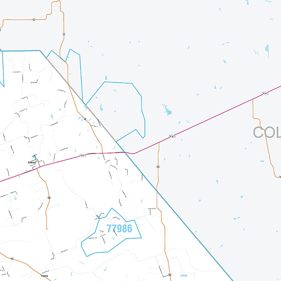 Lavaca County, TX Premium Style Wall Map