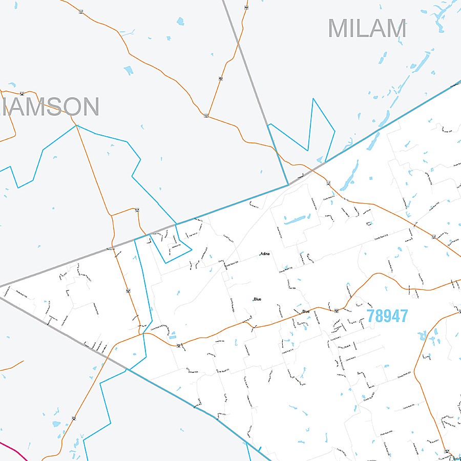 Lee County, TX Premium Style Wall Map