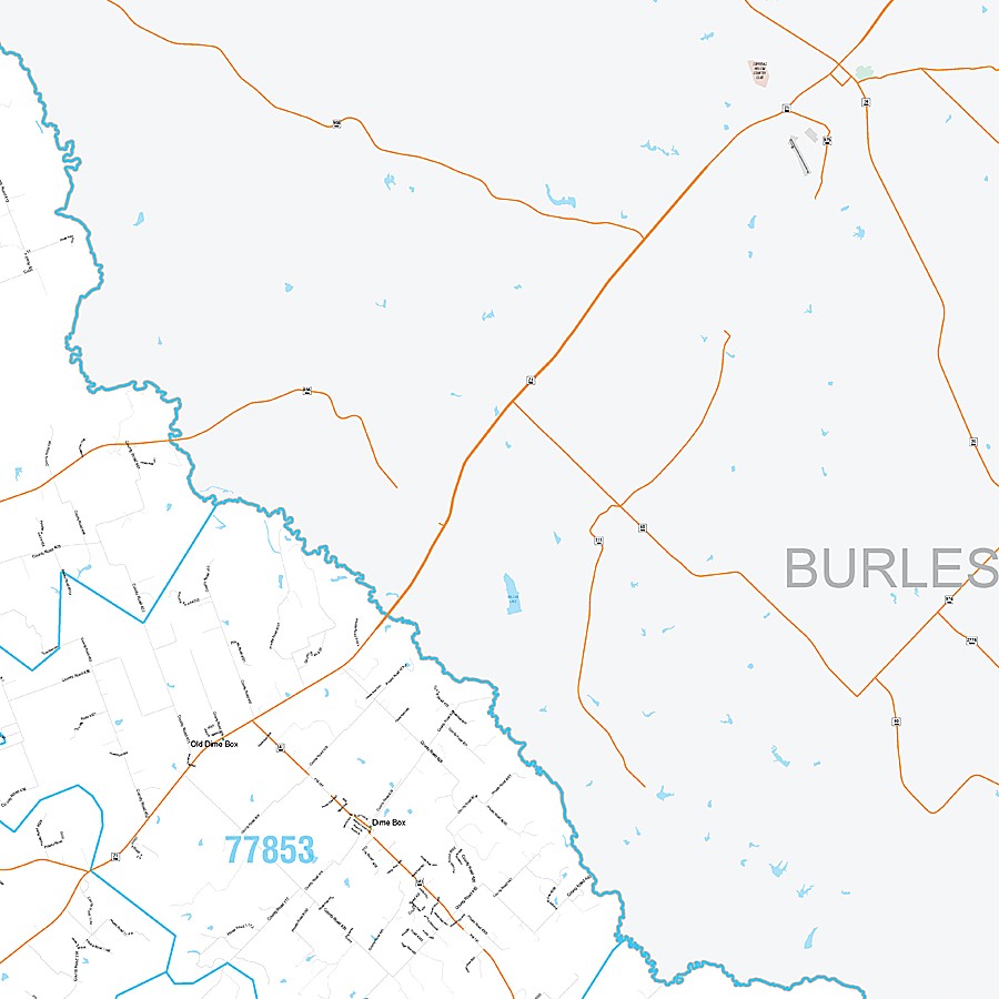 Lee County, TX Premium Style Wall Map