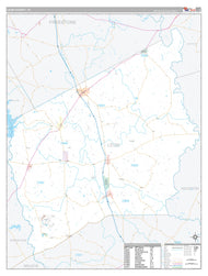 Leon County, TX Premium Style Wall Map
