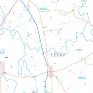 Leon County, TX Premium Style Wall Map