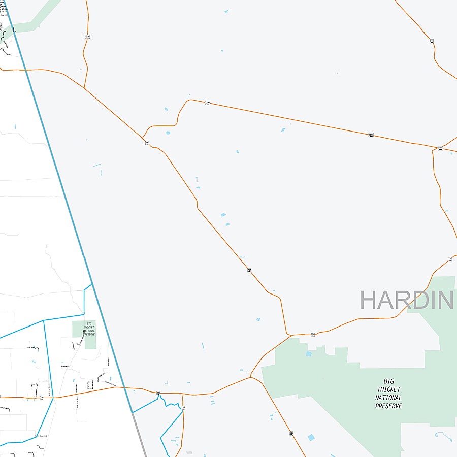Liberty County, TX Premium Style Wall Map