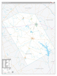 Limestone County, TX Premium Style Wall Map