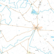 Limestone County, TX Premium Style Wall Map