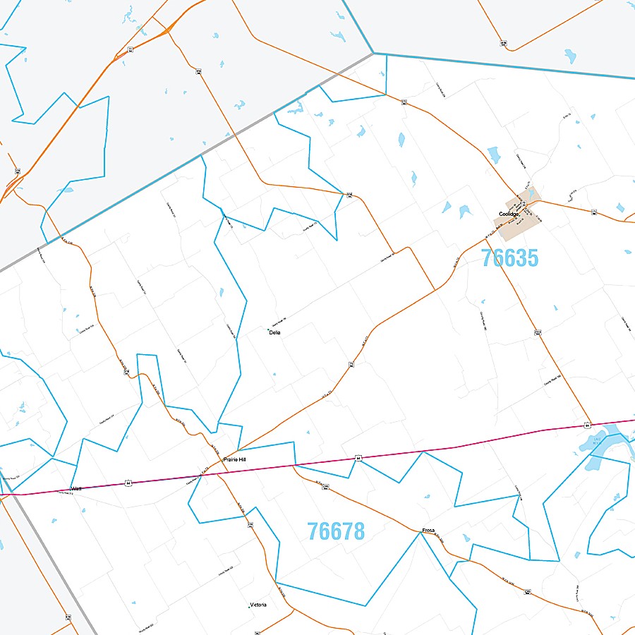 Limestone County, TX Premium Style Wall Map