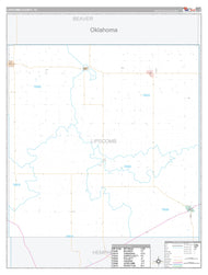Lipscomb County, TX Premium Style Wall Map