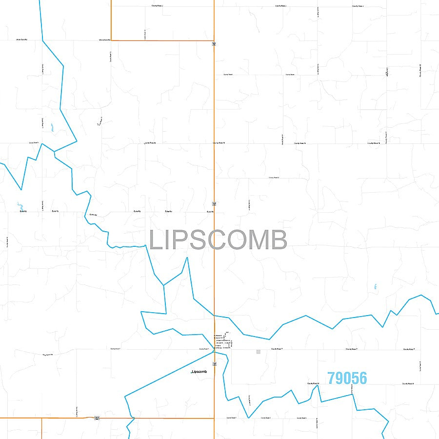 Lipscomb County, TX Premium Style Wall Map