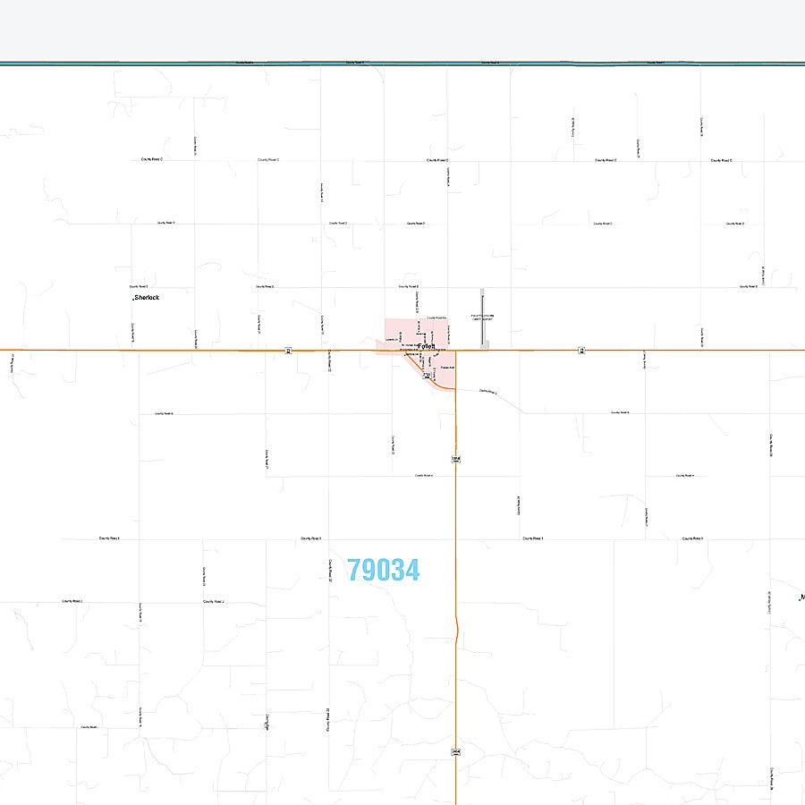 Lipscomb County, TX Premium Style Wall Map