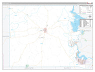 Llano County, TX Premium Style Wall Map