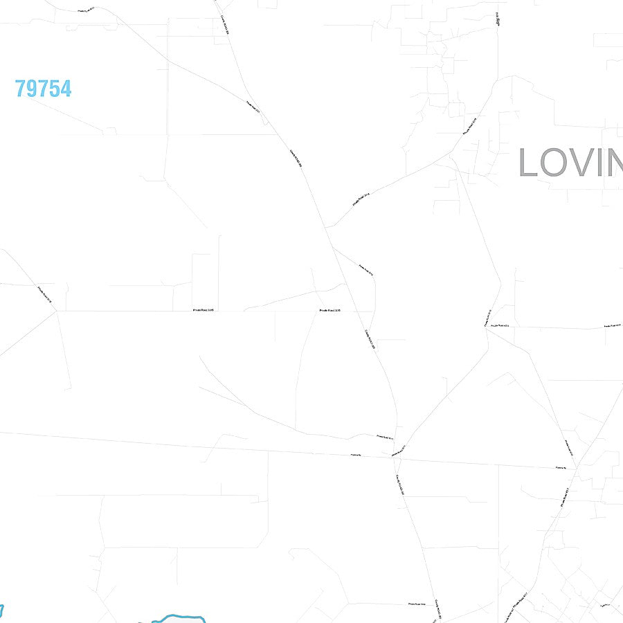 Loving County, TX Premium Style Wall Map