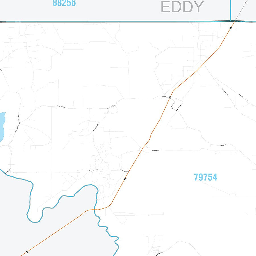 Loving County, TX Premium Style Wall Map