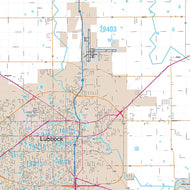 Lubbock County, TX Premium Style Wall Map