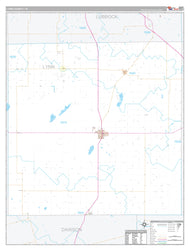 Lynn County, TX Premium Style Wall Map
