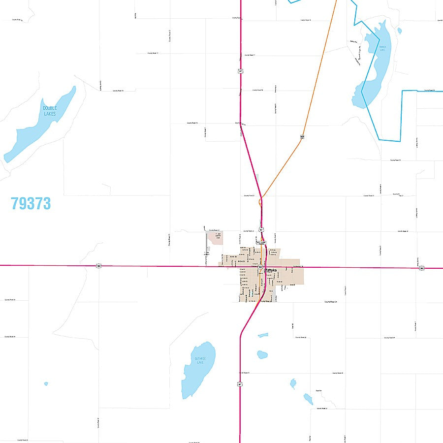 Lynn County, TX Premium Style Wall Map