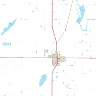 Lynn County, TX Premium Style Wall Map